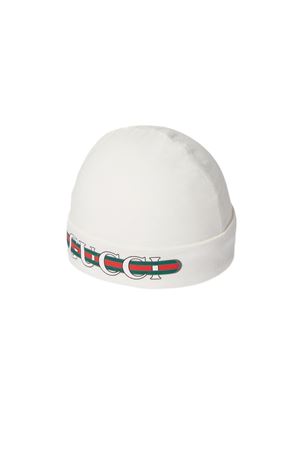 White cotton hat GUCCI KIDS | 8125423K1079000